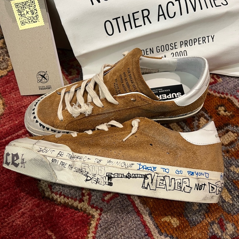 Golden Goose Women’s Brown Suede Sneakers